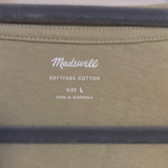 Madewell V-Neck Short Sleeve Tee in Cream - Picture 2 of 2